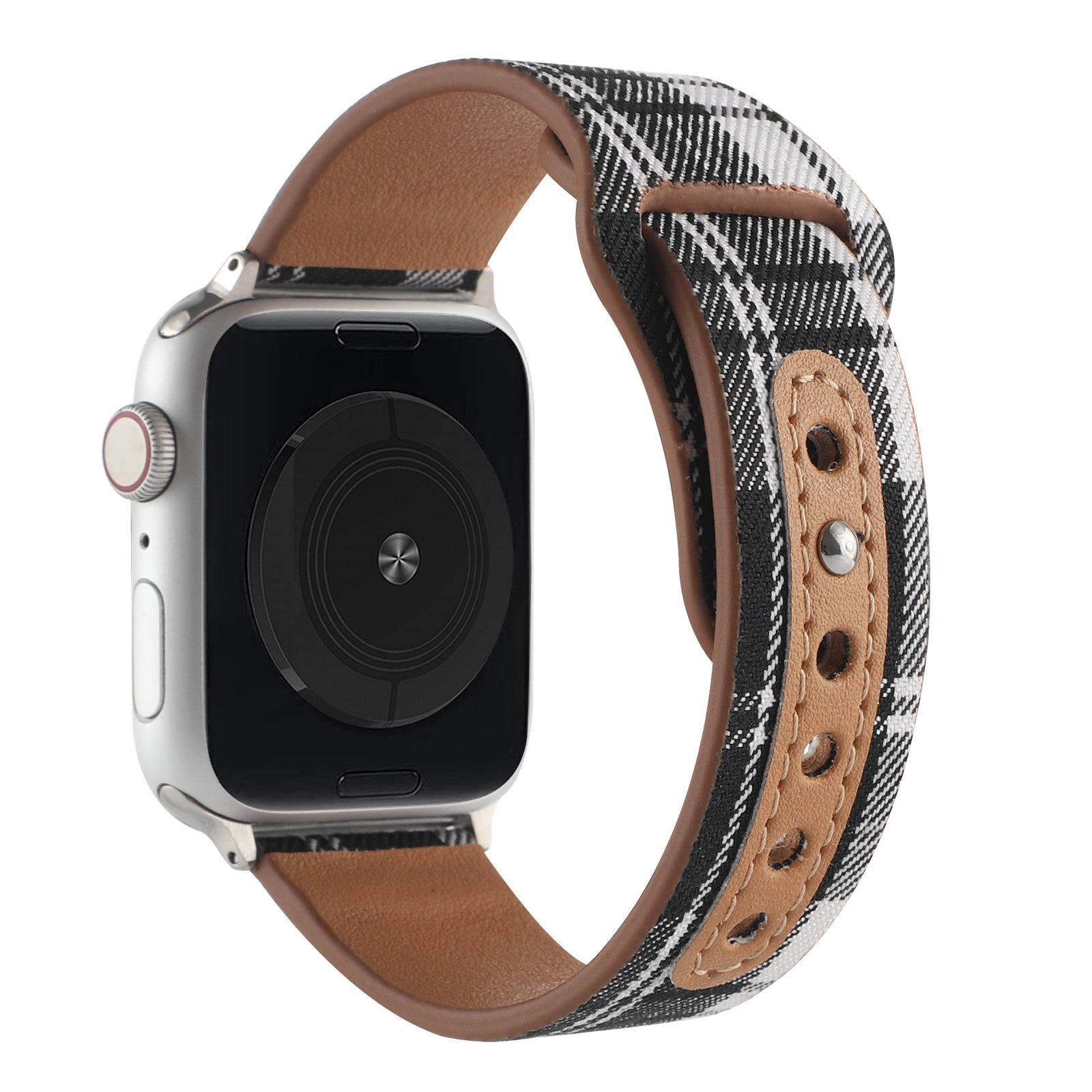 For Apple Watch Series 9 8 7 41mm 6 5 4 SE (2022) SE (2023) SE 40mm 3 2 1 38mm Cloth Leather Watch Band Strap Replacement For Apple Watch Series 9 8 7 41mm 6 5 4 SE (2022) SE (2023) SE 40mm 3 2 1 38mm Cloth Leather Watch Band Strap Replacement